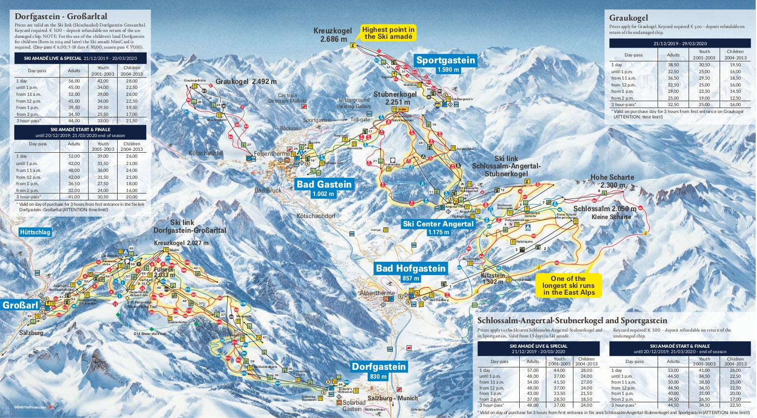 Bad Gastein piste map