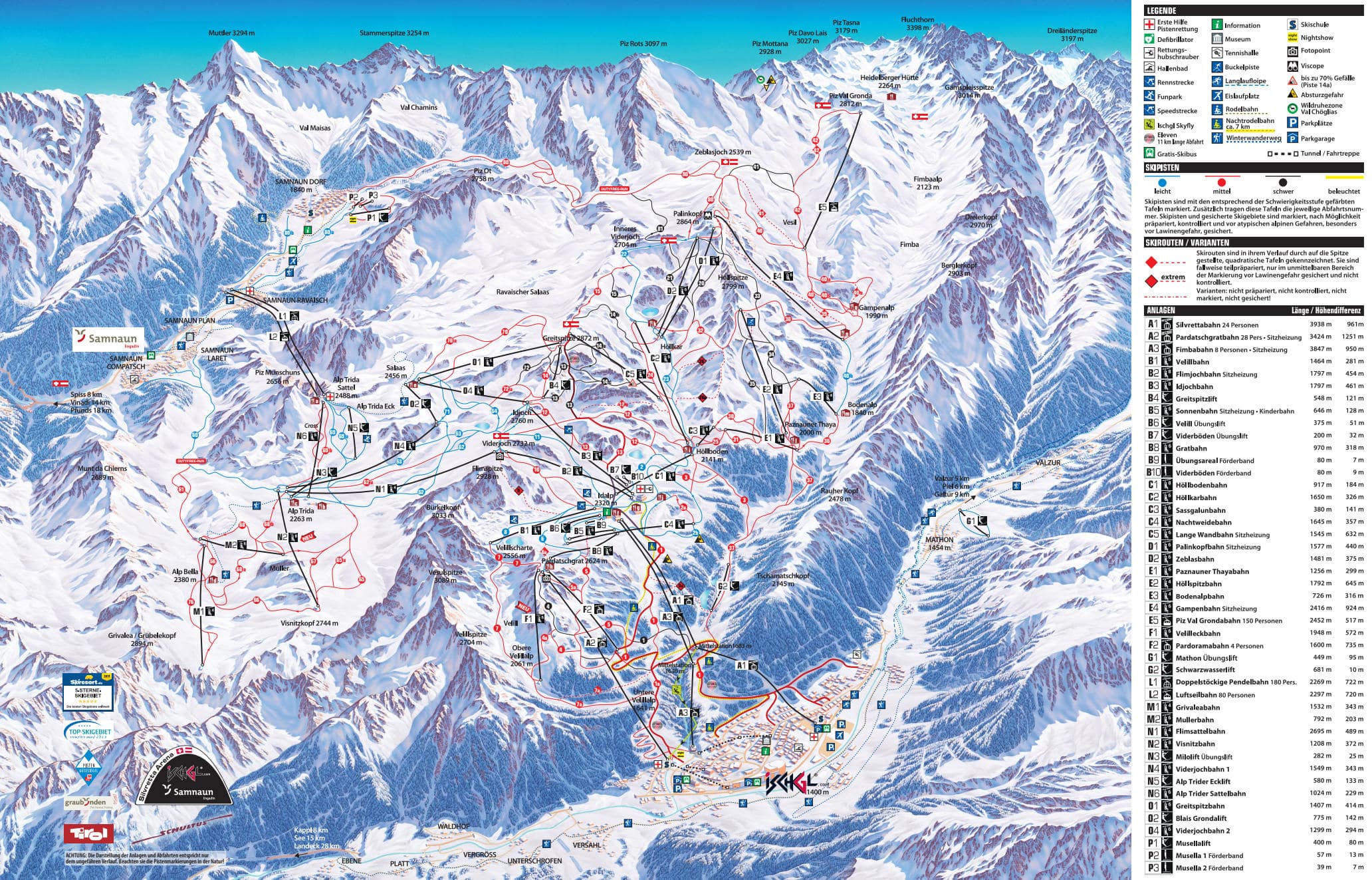 Ischgl piste map