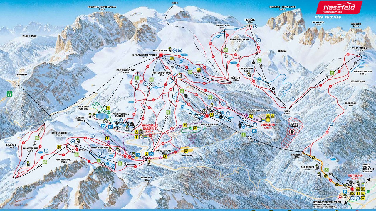 Nassfeld piste map