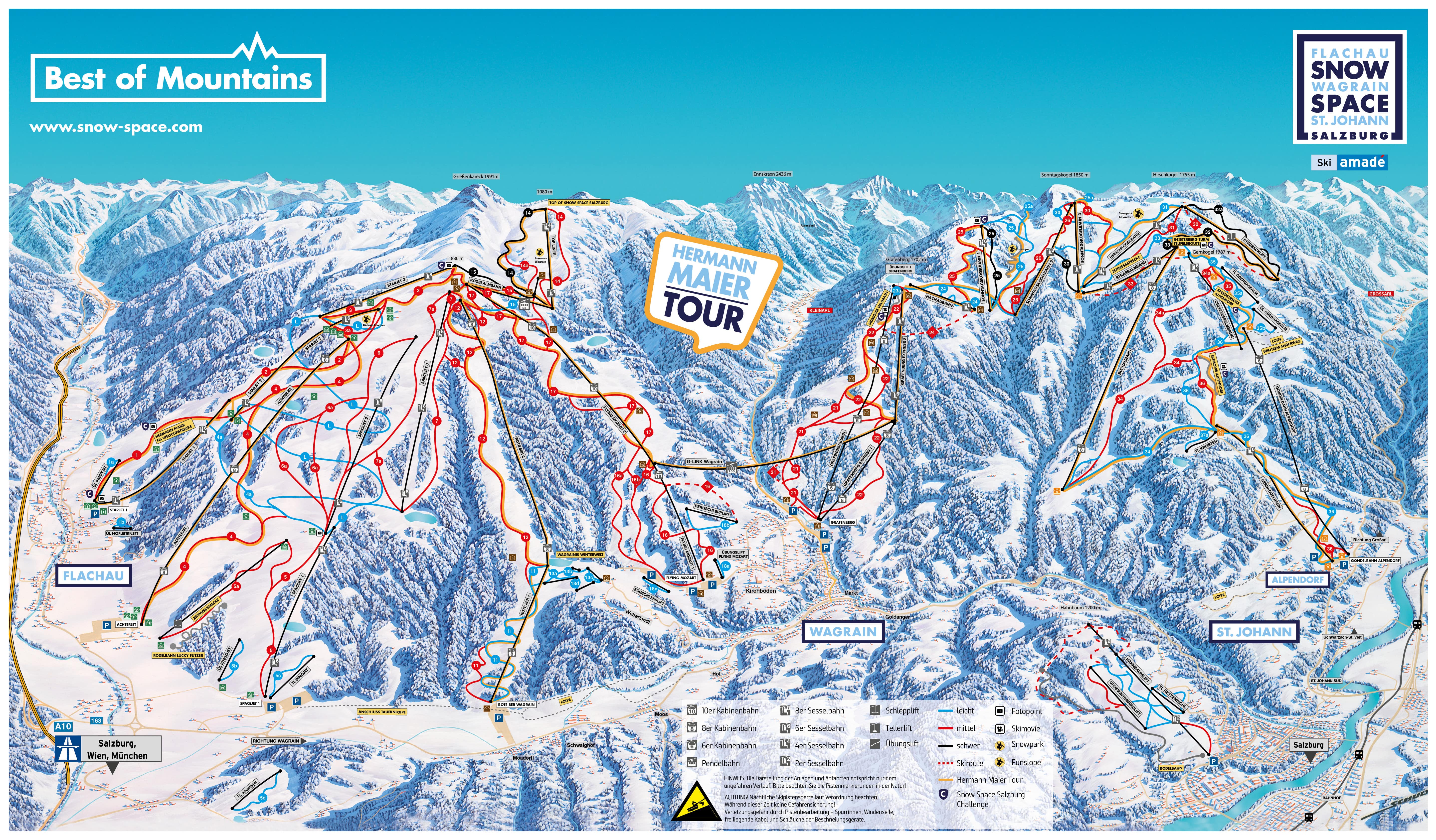 Wagrain piste map