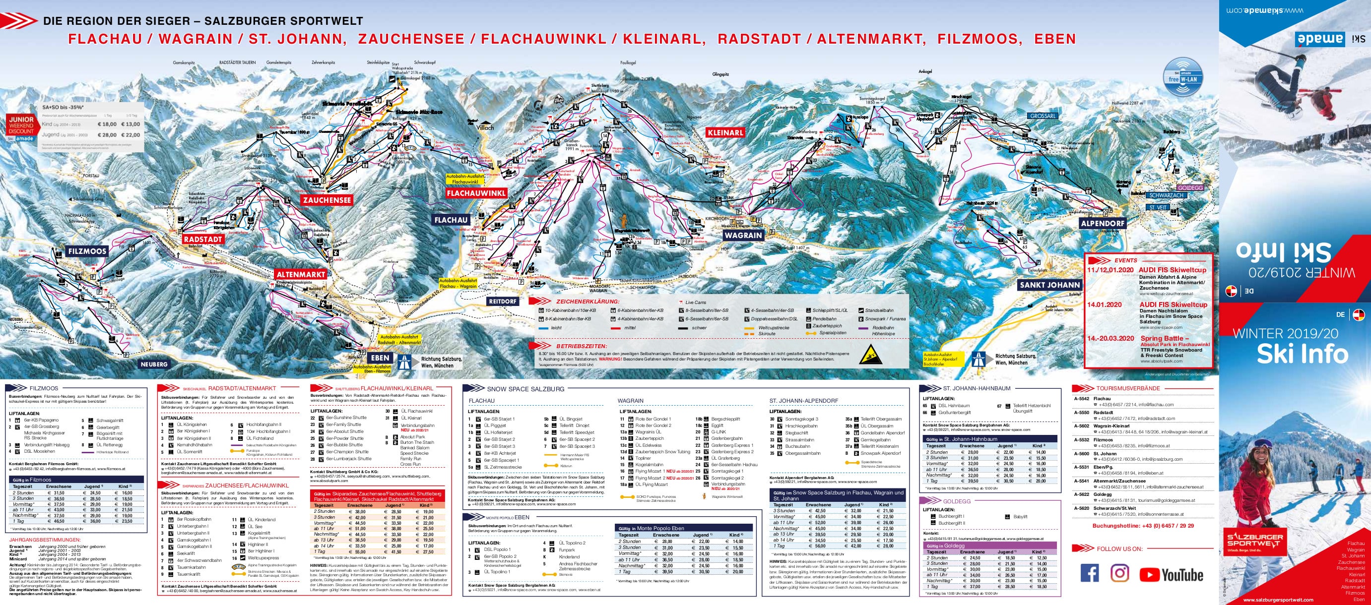 Zauchensee piste map