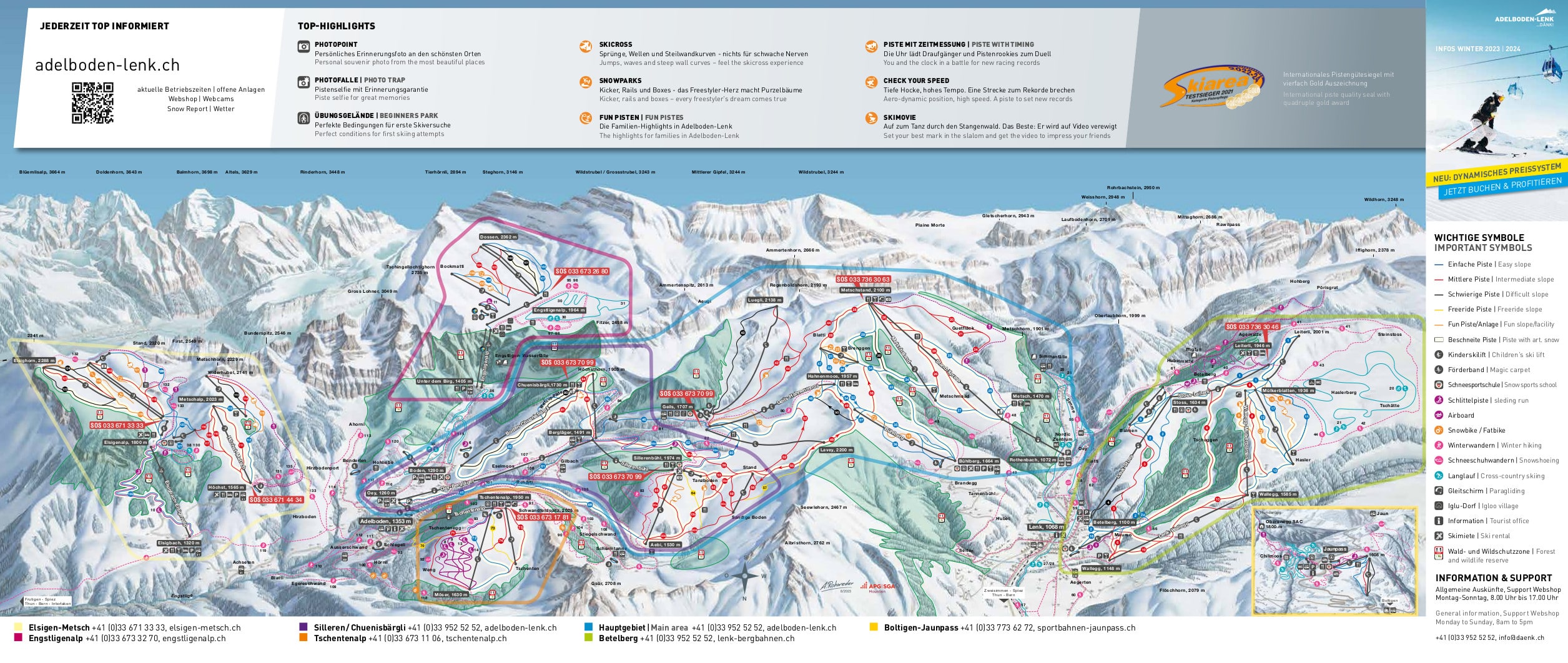 Adelboden Lenk piste map