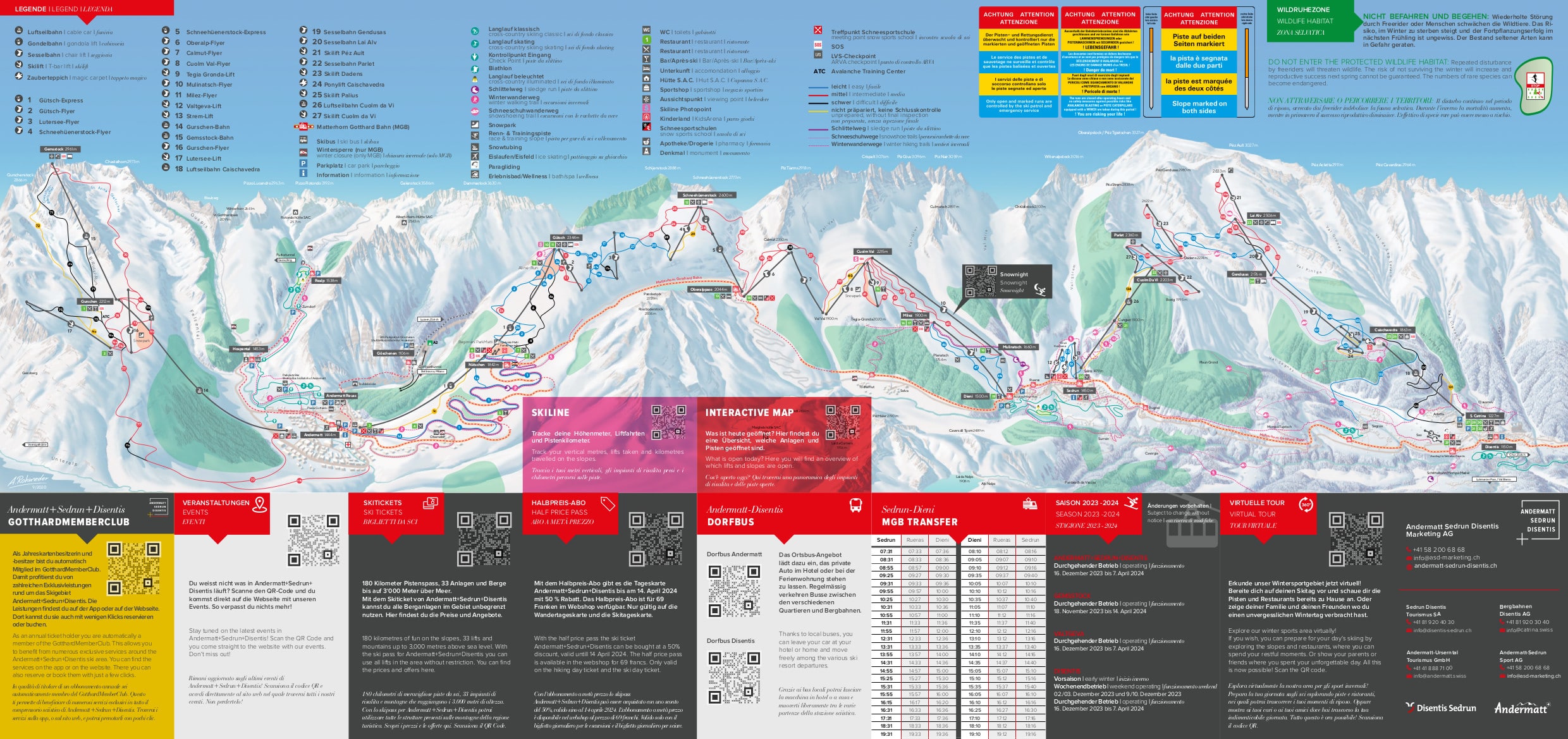 Andermatt piste map
