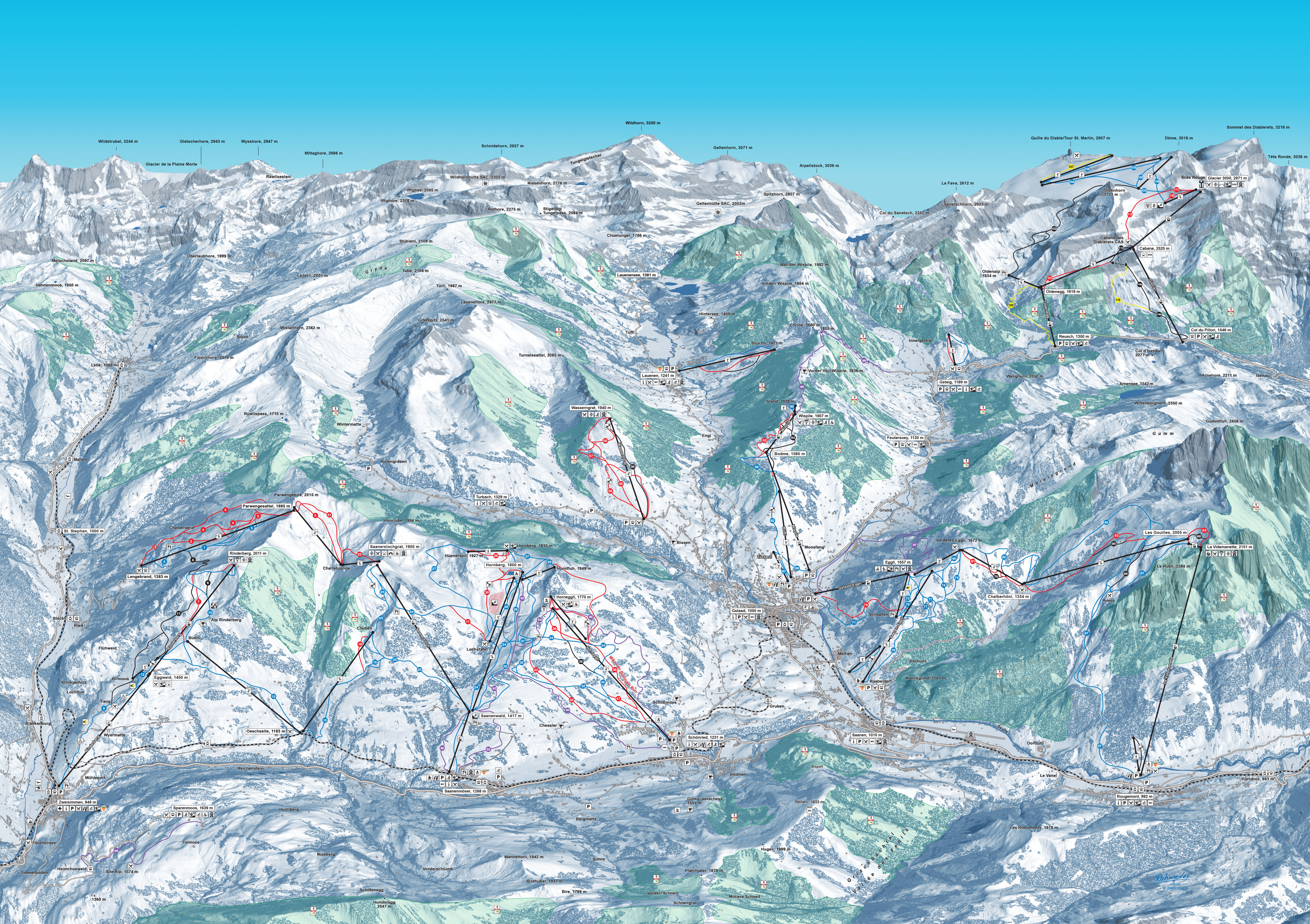 Gstaad piste map