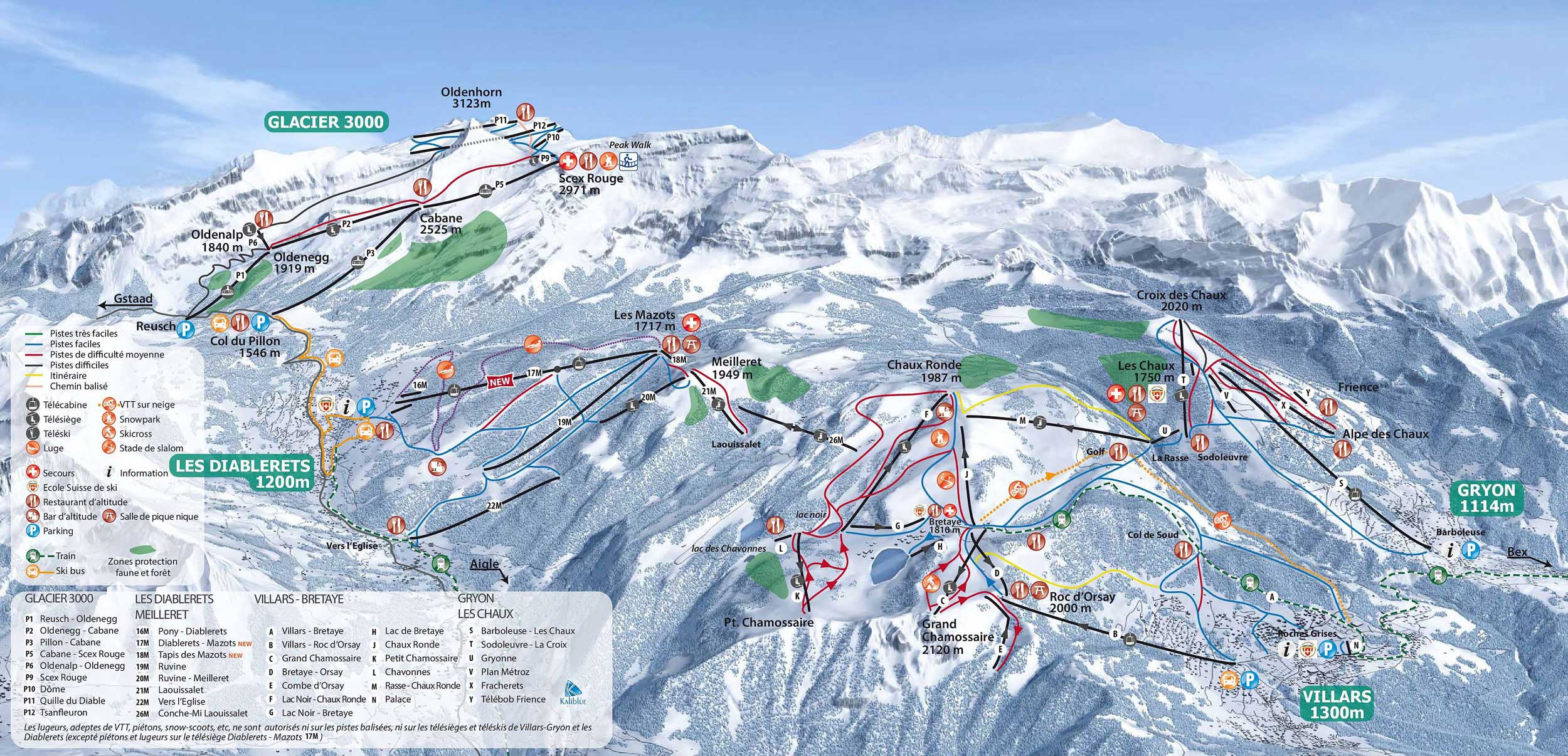 Villars piste map