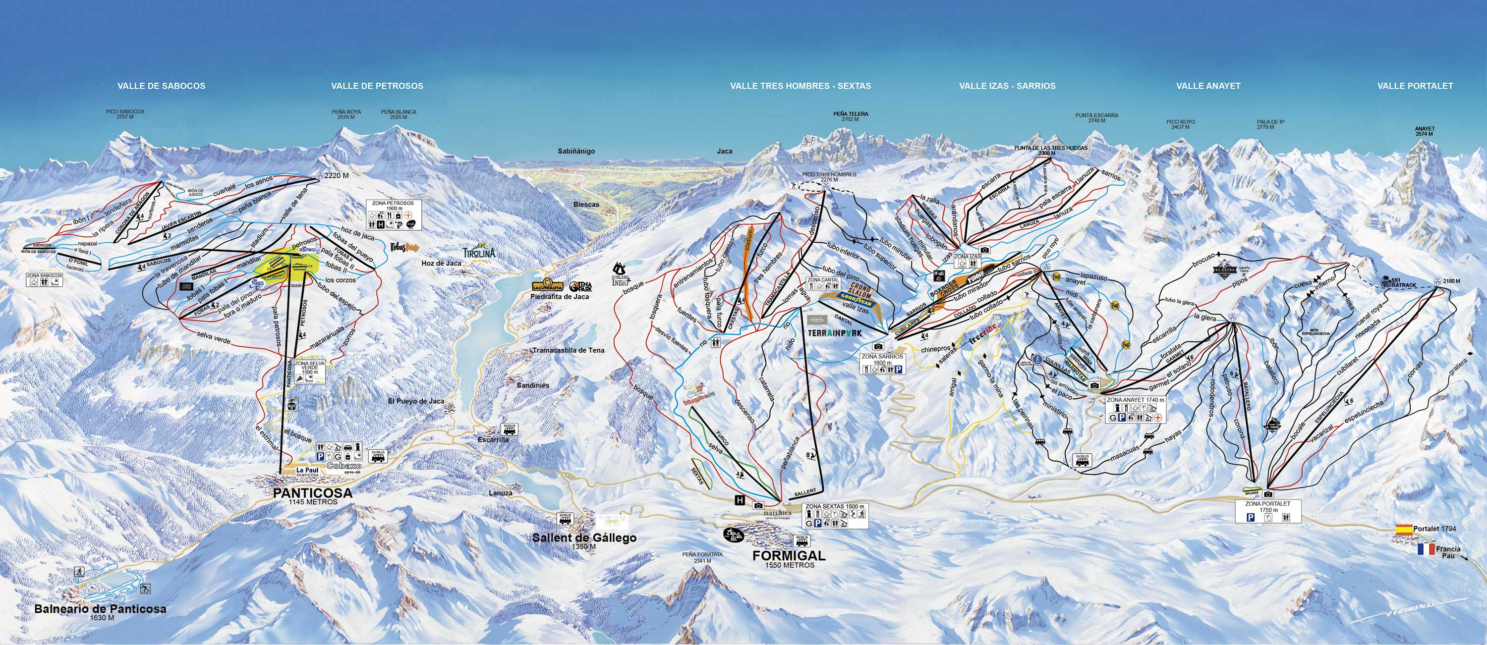 Formigal Panticosa piste map