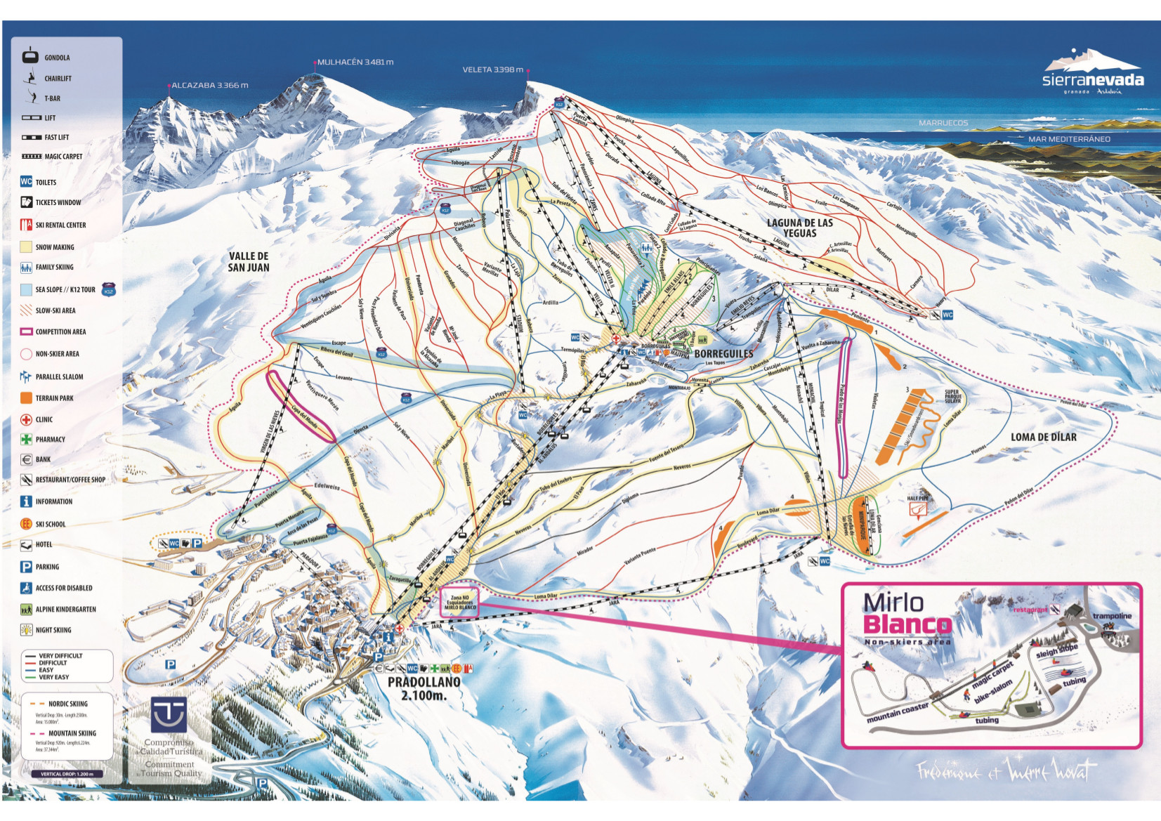 Sierra Nevada piste map