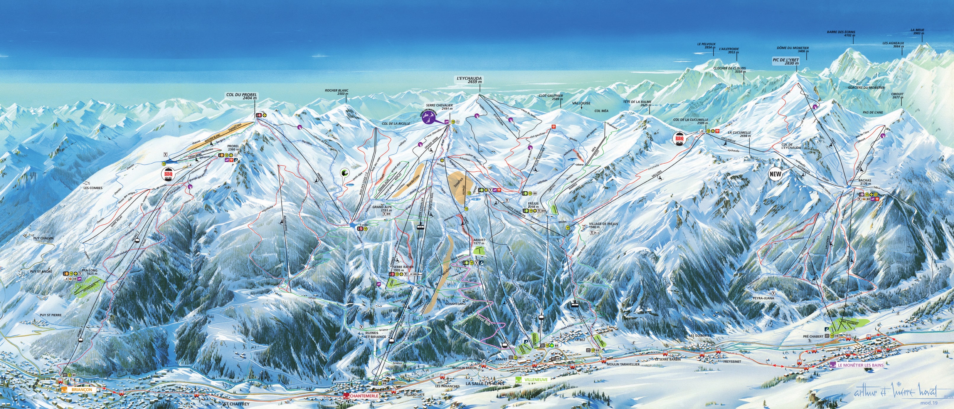 Serre Chevalier piste map