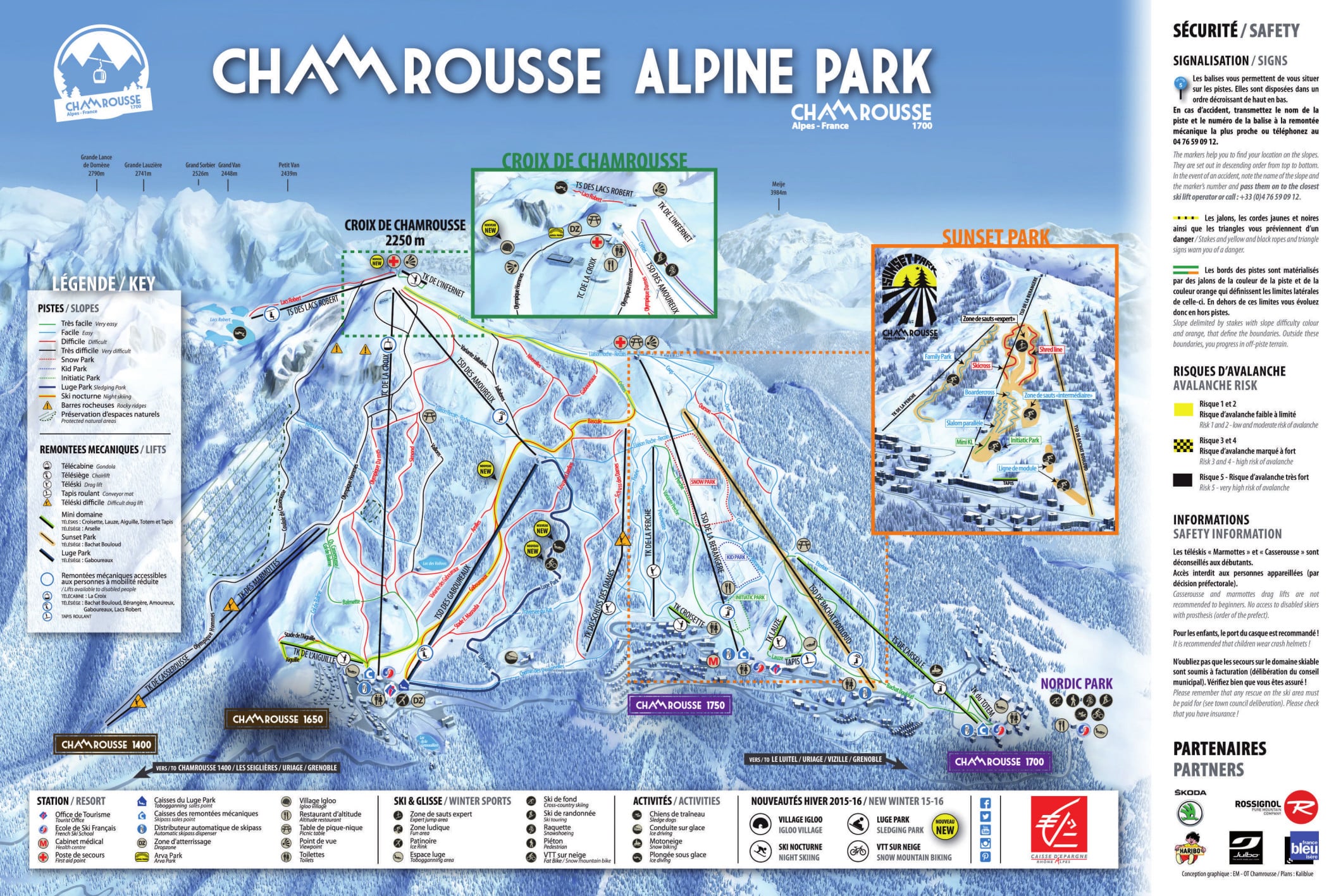 Chamrousse piste map