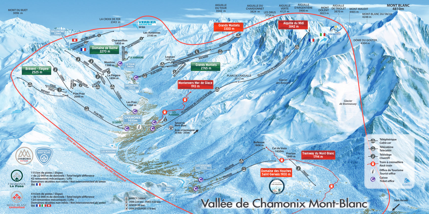 Chamonix piste map