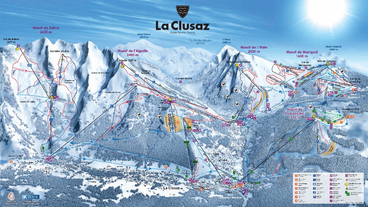 La Clusaz piste map