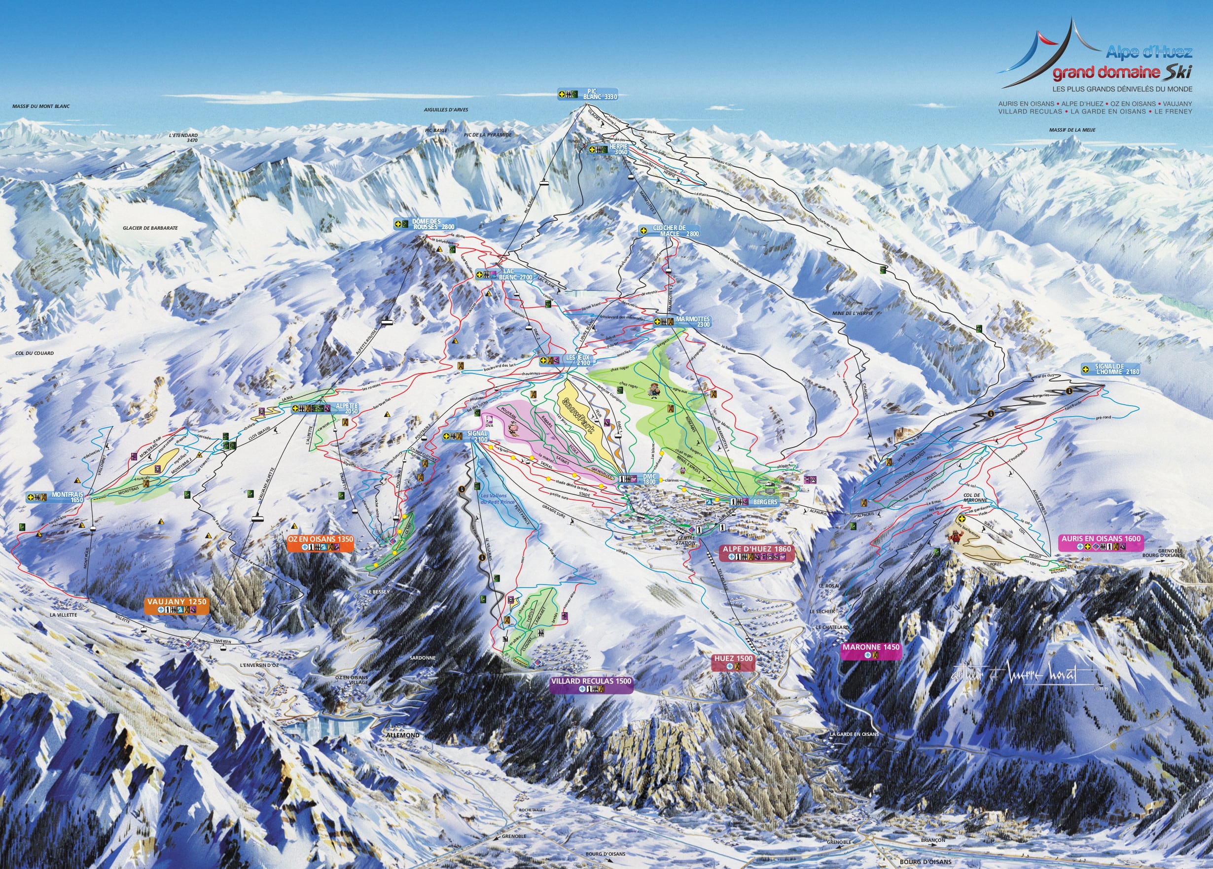 Alpe d'Huez piste map