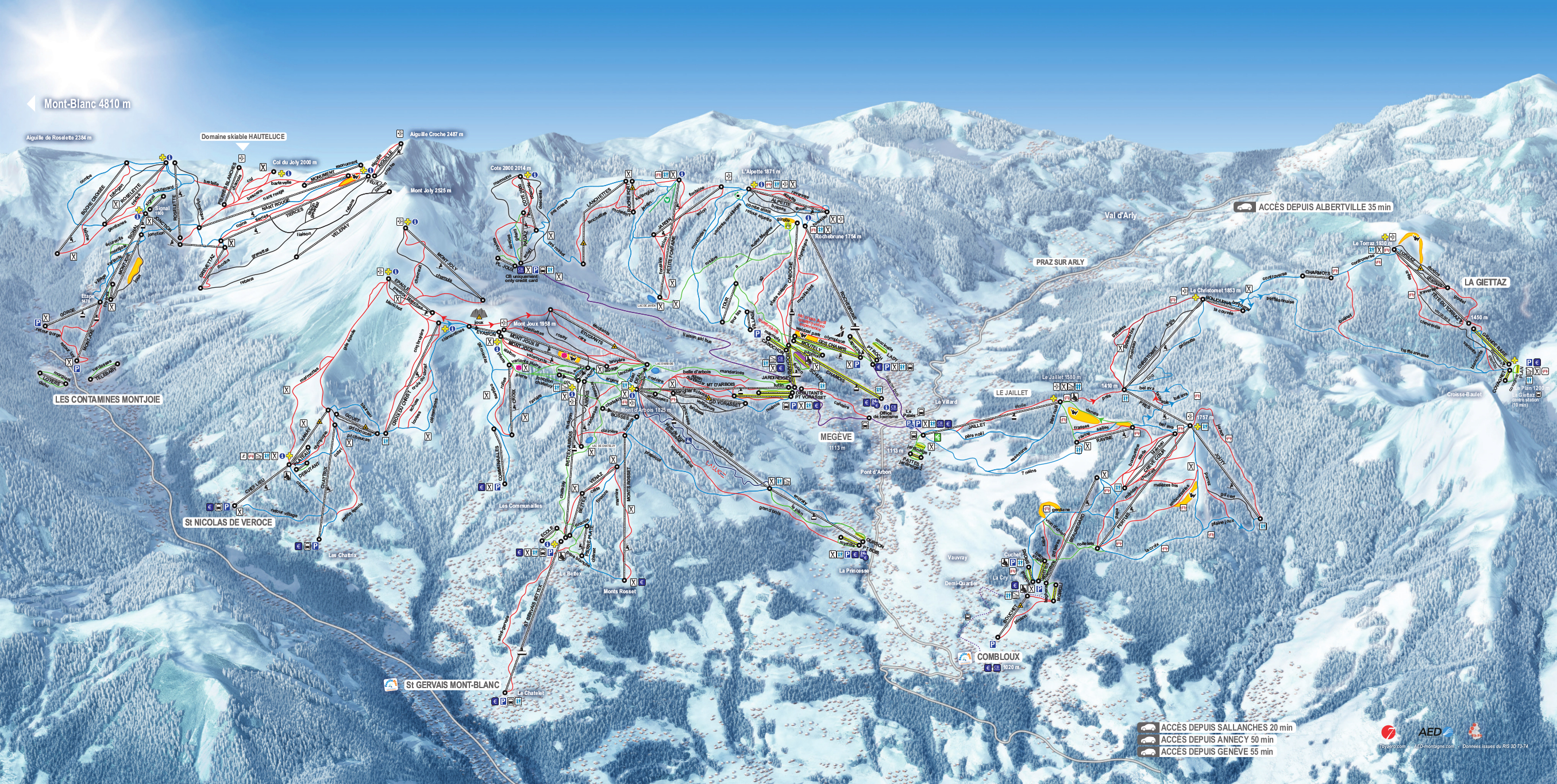 Megève piste map