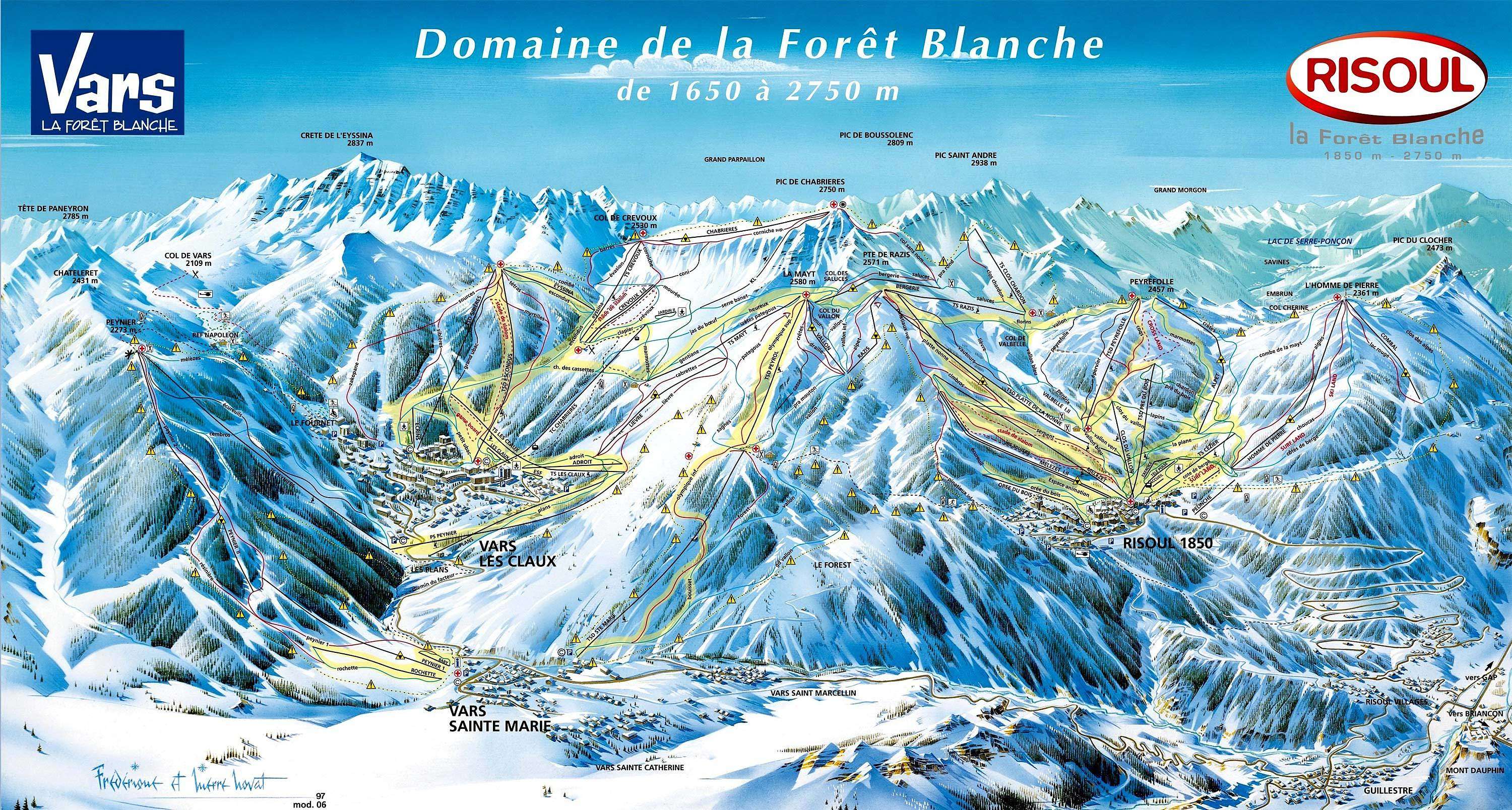Vars piste map
