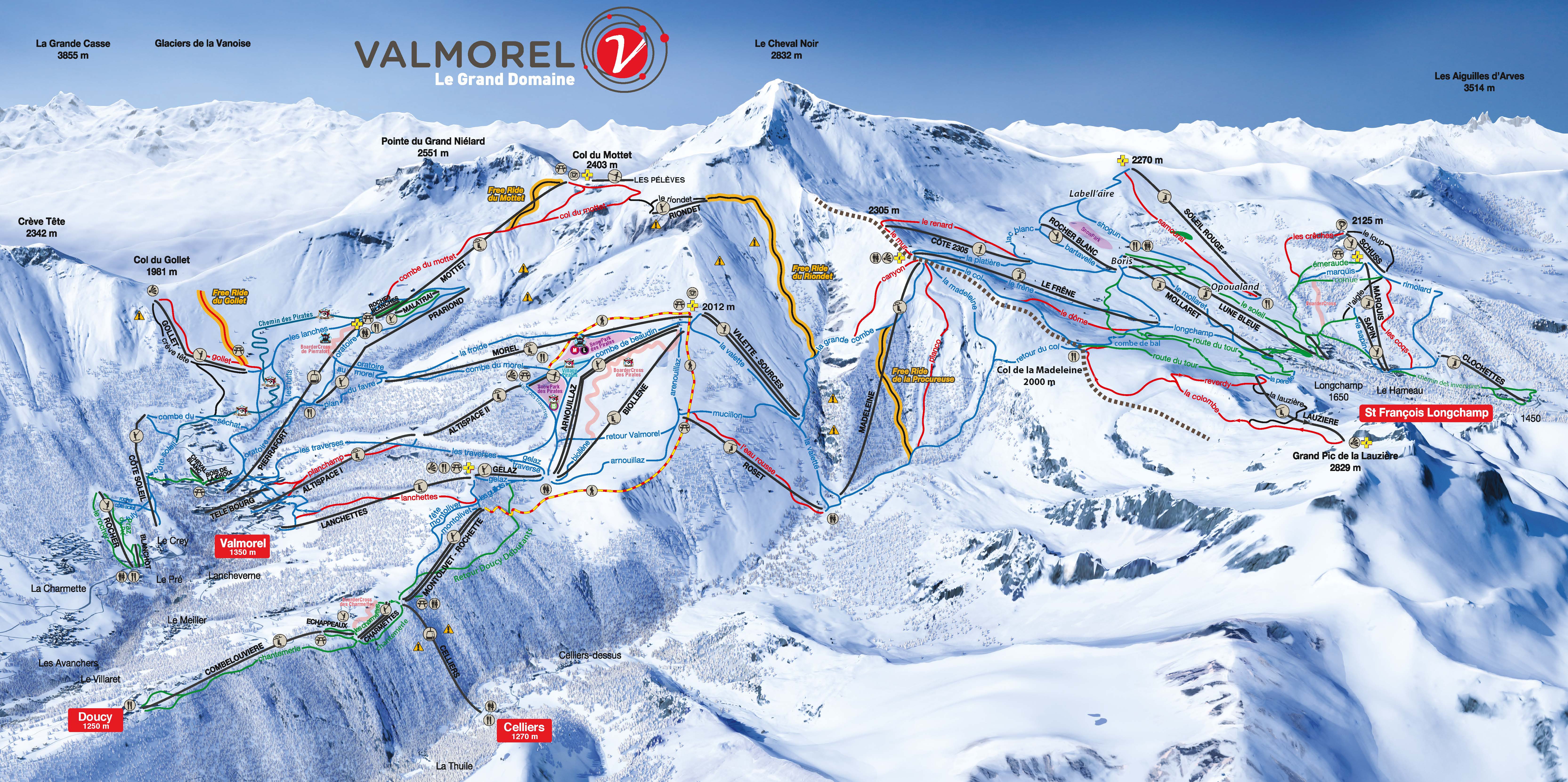 Valmorel piste map