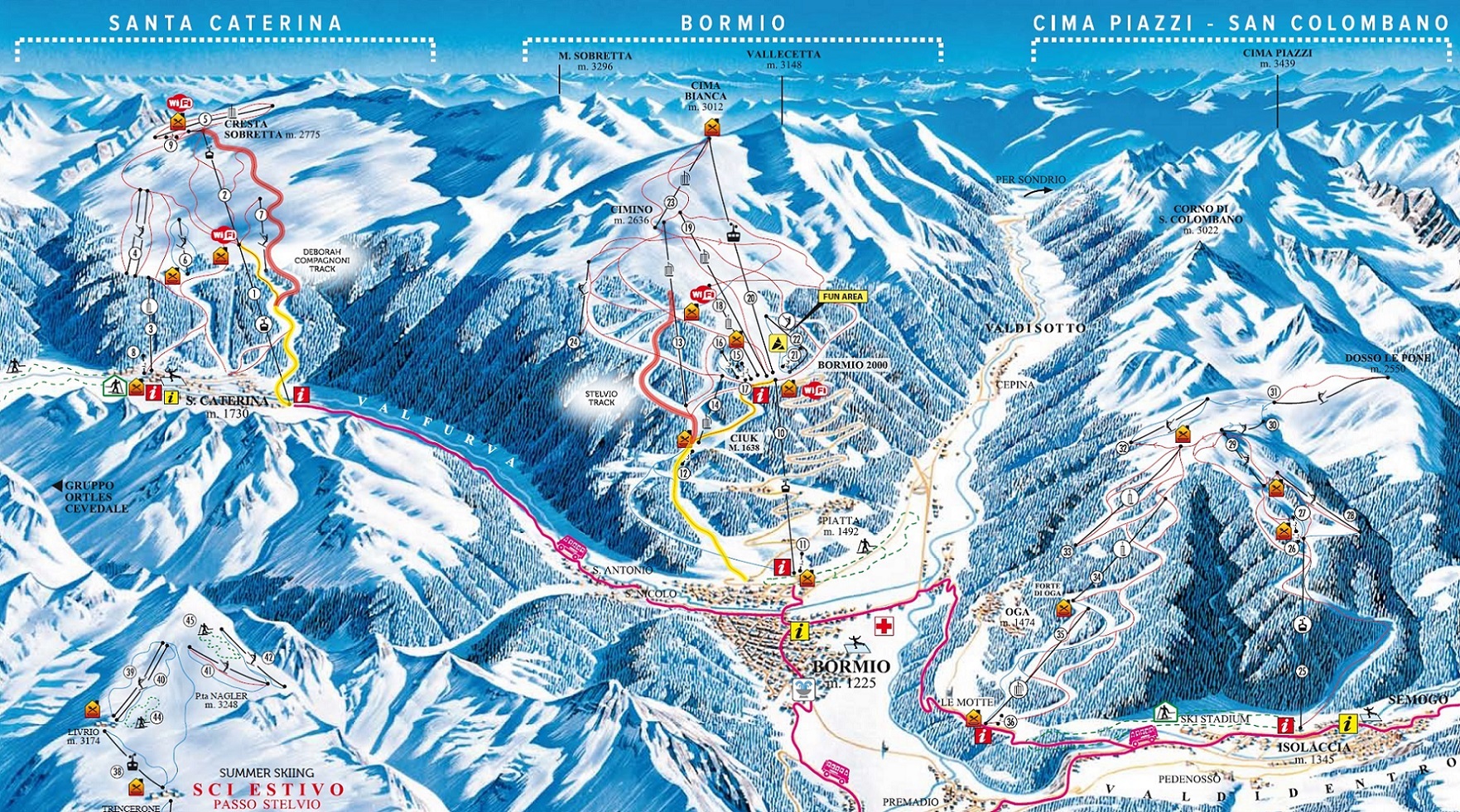Bormio piste map