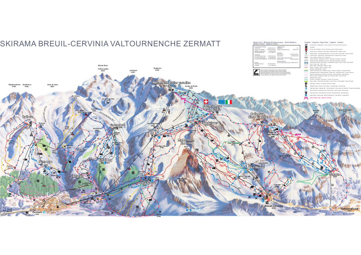 Cervinia piste map