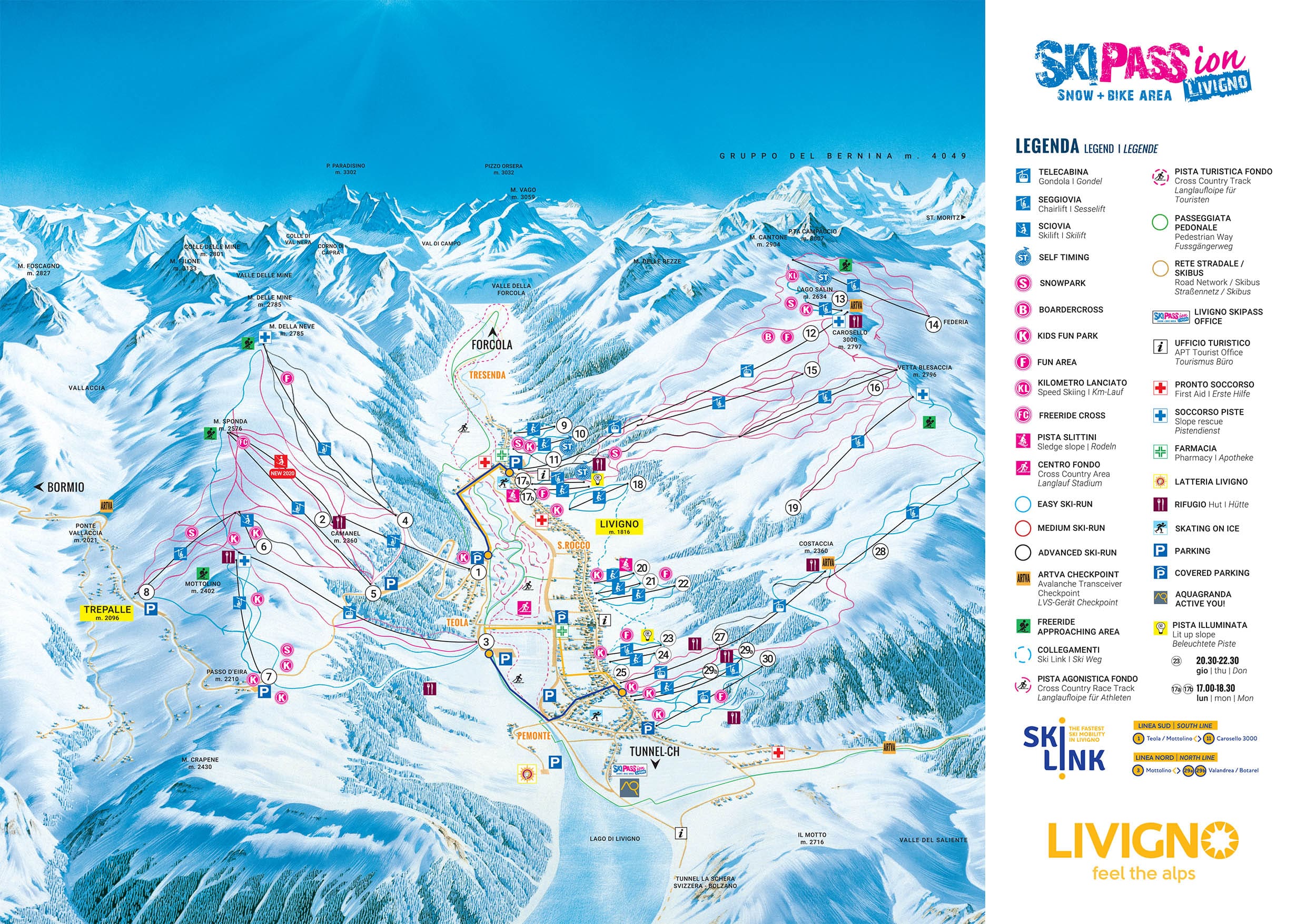 Livigno piste map