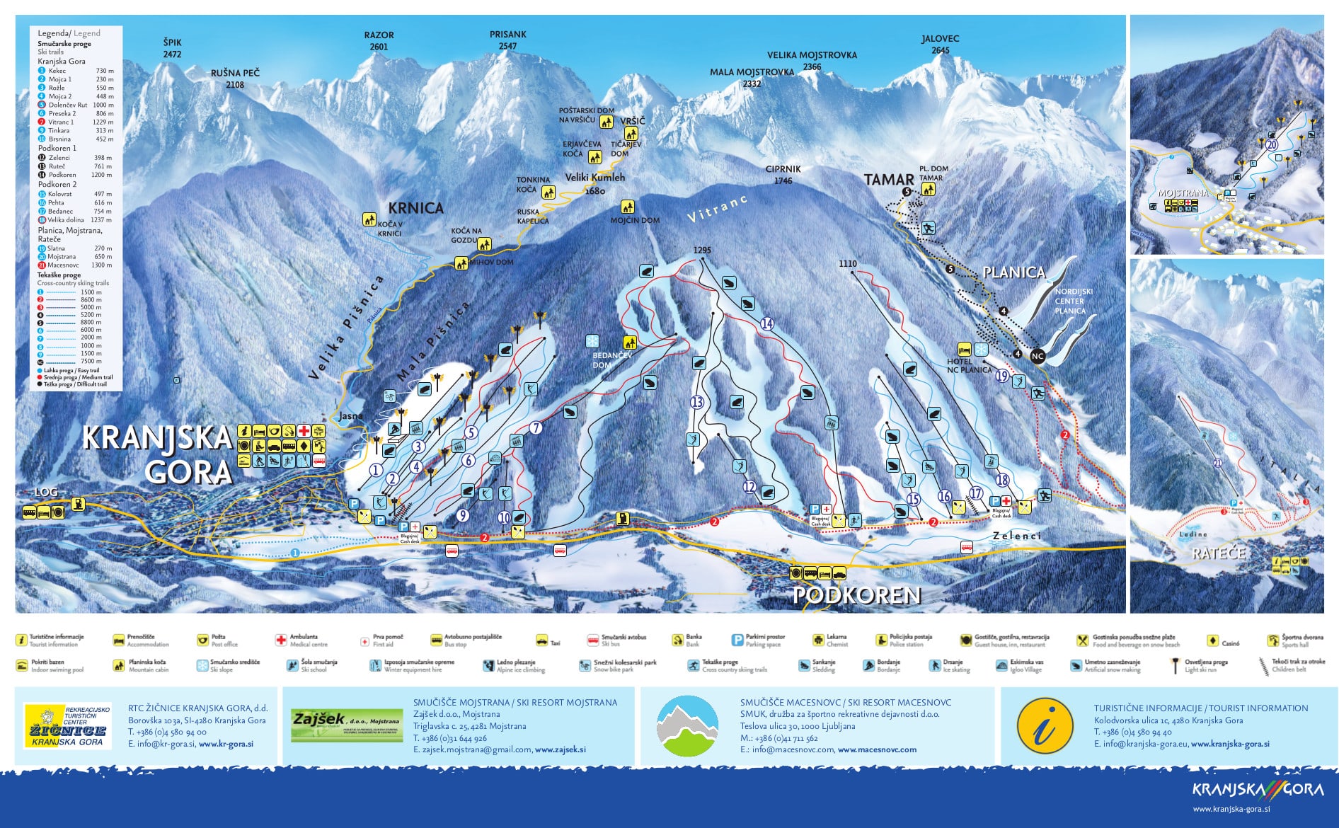 Kranjska Gora piste map